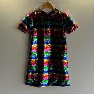 Lola + The Boys Rainbow Sequin Dress